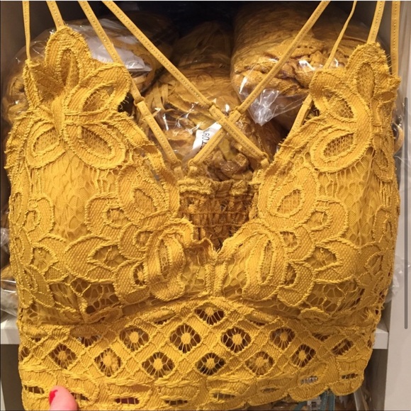 Bohemian Yellow Festival Bralette Crop Top - Picture 3 of 3